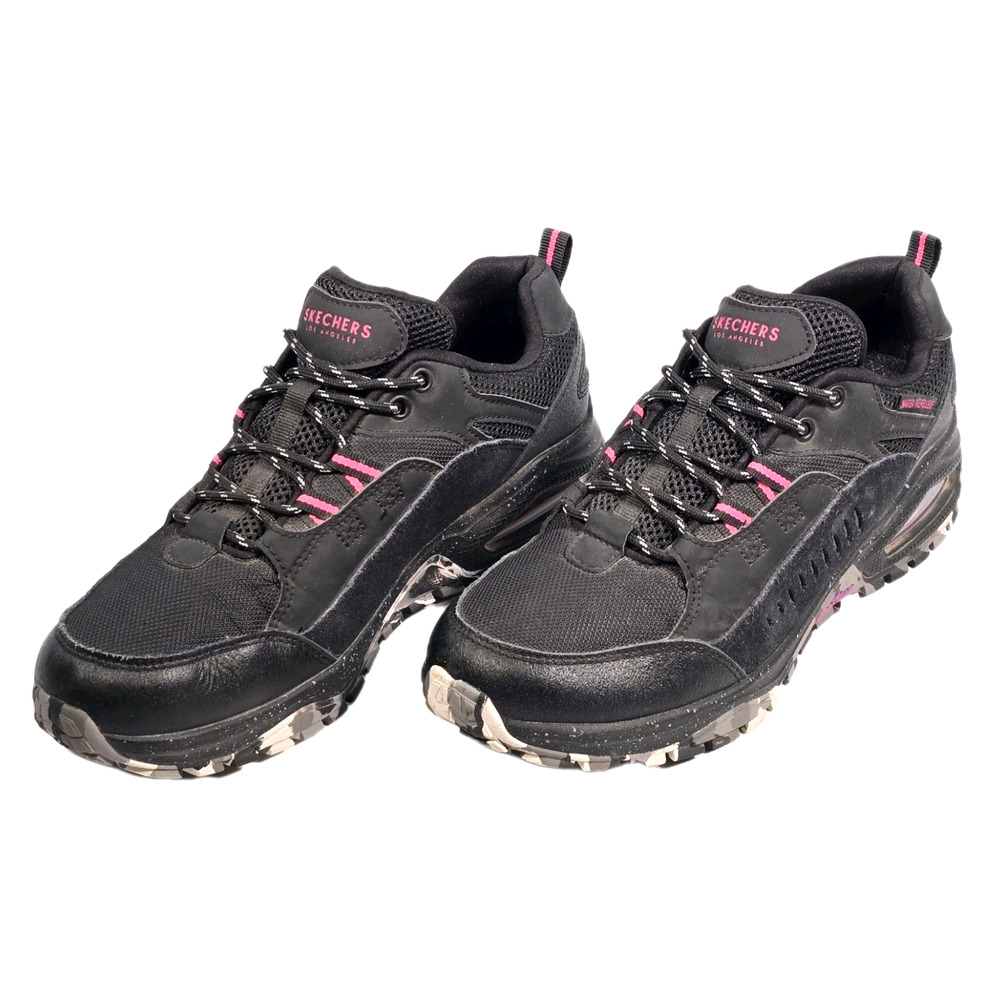 Skechers Street Uno Trail Cook Trek Black Pink Hiking Shoes Women's Size 8.5